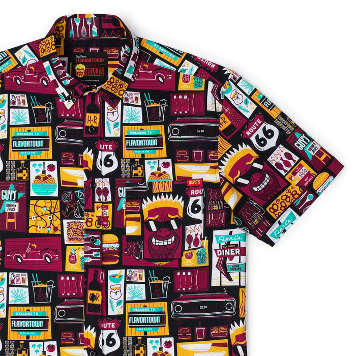 RSVLTS XS Guy Fieri Short Sleeve Shirt Guy Fieri "Rollin' Out" – KUNUFLEX Short Sleeve Shirt Guy Fieri "Rollin' Out" – KUNUFLEX Short Sleeve Shirt