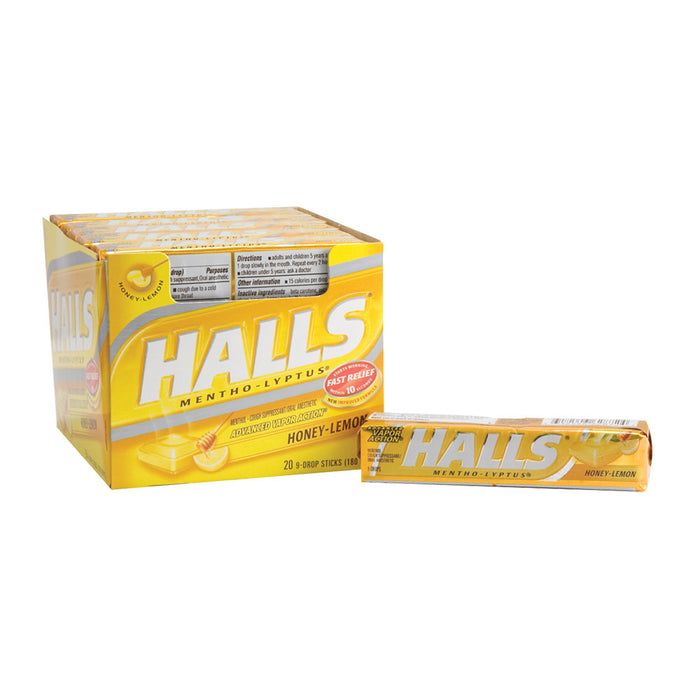 Halls Cough Drops Honey Lemon - 20ct