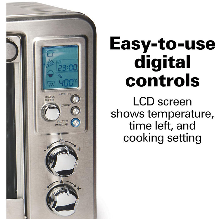 HAMILTON BEACH Stainless Steel Digital & Convection Toaster Oven - Refurbished with Full Manufacturer Warranty - 31190C
