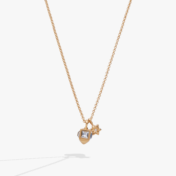 Hanukkah Star of David and Dreidel Pendant Necklace