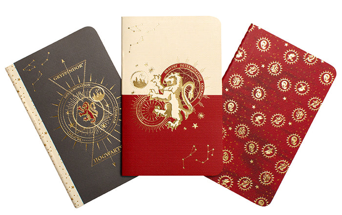 Harry Potter: Gryffindor Constellation Sewn Pocket Notebook Collection (Set of 3)
