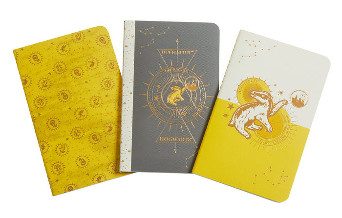 Harry Potter: Hufflepuff Constellation Sewn Pocket Notebook Collection (Set of 3)