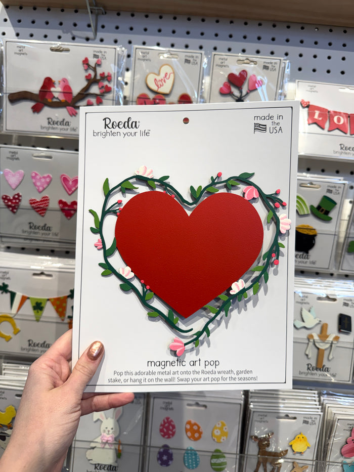 Heart w/ Vine Magnetic Art Pop