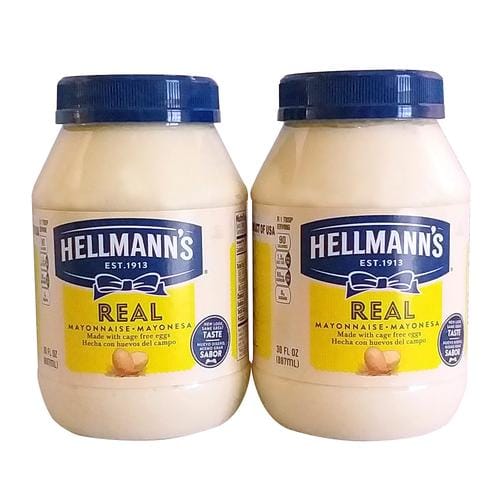 Hellman's Real Mayonnaise 2 Units / 887 ml / 30 oz is one of the favorite ingredients in the most exquisite dishes-242321 Hannah's Variety Store
