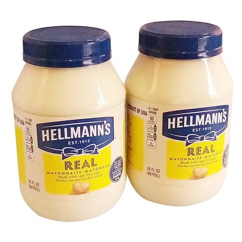 Hellman's Real Mayonnaise 2 Units / 887 ml / 30 oz is one of the favorite ingredients in the most exquisite dishes-242321 Hannah's Variety Store