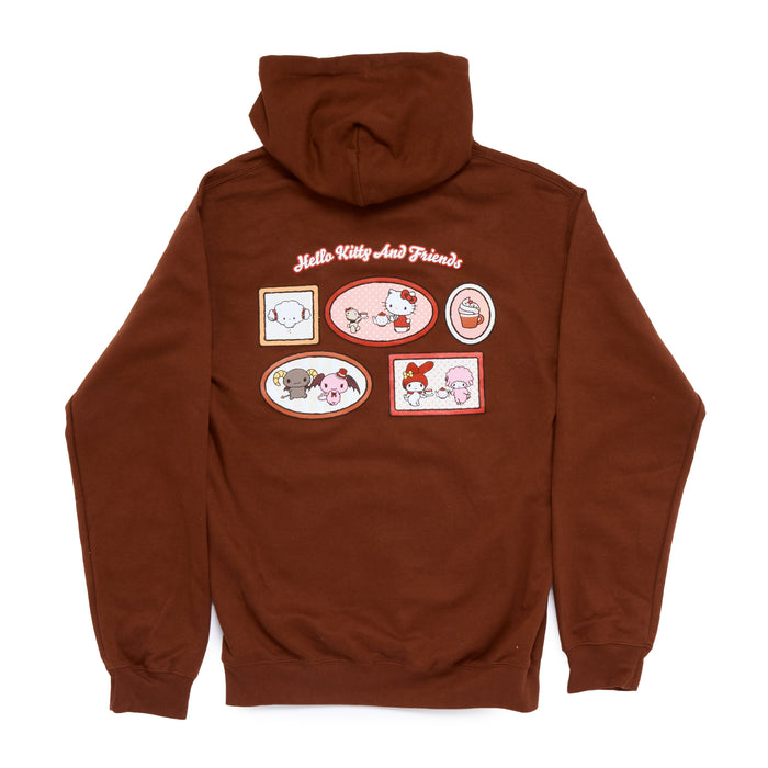 Hello Kitty and Friends Adult Enjoy Each Moment Hoodie (Brown) Apparel Mad Engine Global LLC