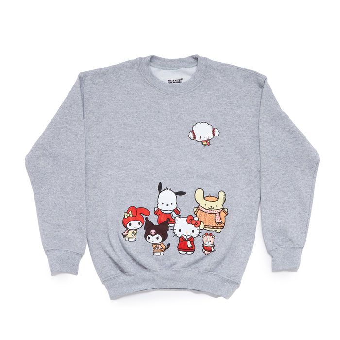 Hello Kitty and Friends Big Kids Cozy Fleece Loungewear Set (Heather) Apparel Mad Engine Global LLC