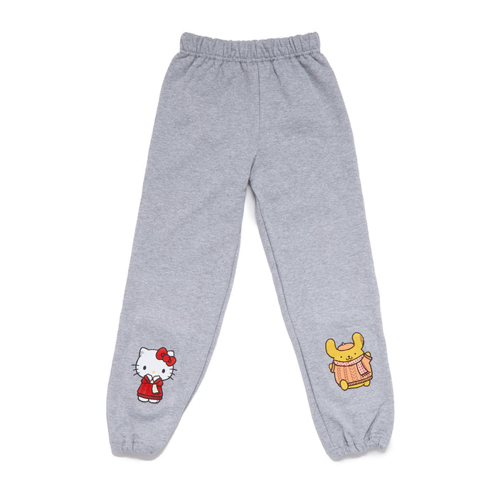 Hello Kitty and Friends Big Kids Cozy Fleece Loungewear Set (Heather) Apparel Mad Engine Global LLC