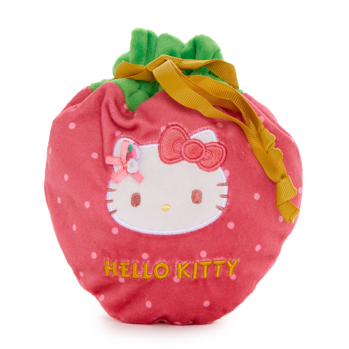 Hello Kitty Drawstring Pouch (Strawberry News 50th Anniversary) Bags Global Original