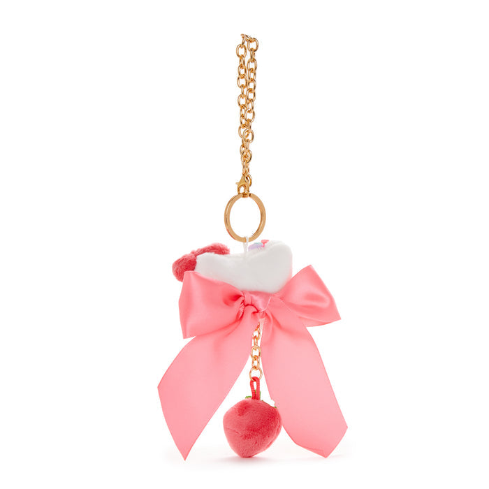 Hello Kitty Plush Bag Charm (Strawberry News 50th Anniversary) Accessory Global Original
