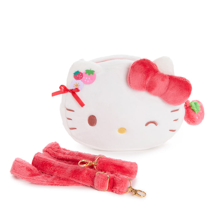 Hello Kitty Plush Crossbody Bag (Strawberry News 50th Anniversary) Bags Global Original