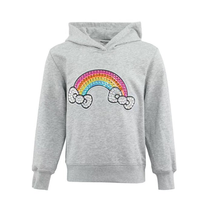 Hello Kitty x Lola + The Boys Kids Rainbow Hoodie (Heather Grey) Apparel Lola and The Boys NYC INC