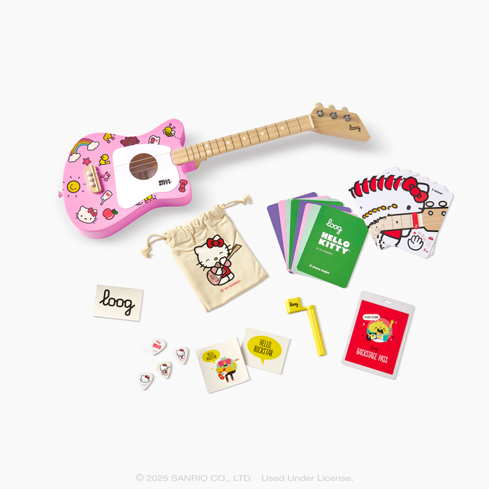 Hello Kitty x Loog Kids Mini Acoustic Guitar (Pink) Home Goods Loog Guitars