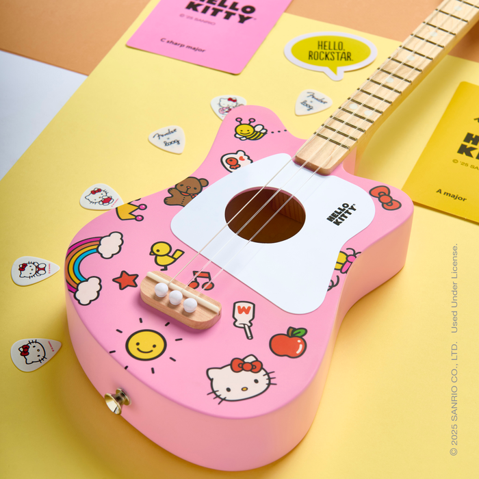 Hello Kitty x Loog Kids Mini Acoustic Guitar (Pink) Home Goods Loog Guitars