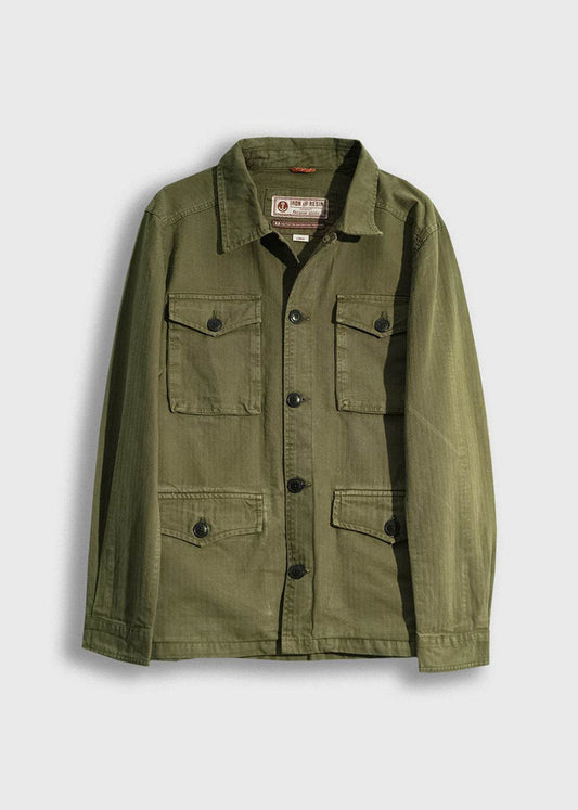 Herringbone Military Jacket - Iron & Resin