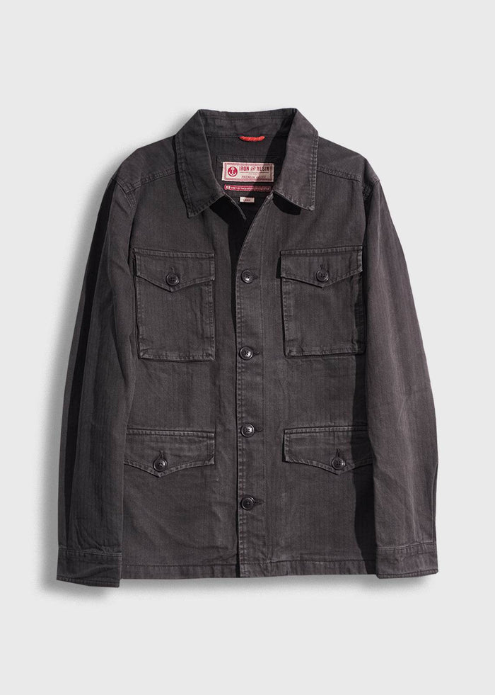 Herringbone Military Jacket - Iron & Resin