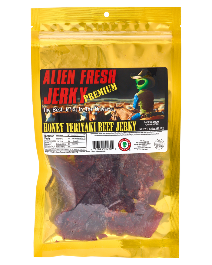 Package of Alien Fresh Jerky Honey Teriyaki Beef Jerky