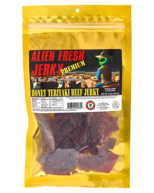 Package of Alien Fresh Jerky Honey Teriyaki Beef Jerky