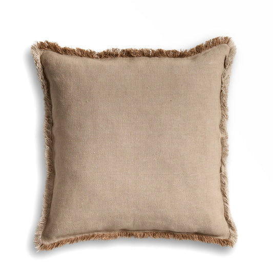 Hopsack Cushion in Isabella Beige