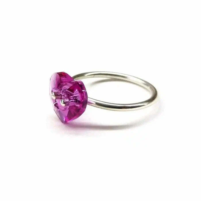 AMD1201Super Sparkly Sterling Silver Swarovski Crystal Heart Bling Ring JewelryRing$ 38.00Alexa Martha Designs