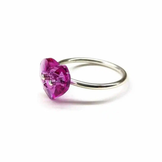 AMD1201Super Sparkly Sterling Silver Swarovski Crystal Heart Bling Ring JewelryRing$ 38.00Alexa Martha Designs