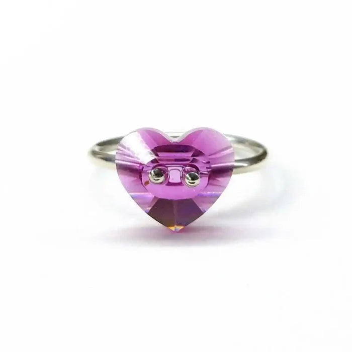 AMD1201Super Sparkly Sterling Silver Swarovski Crystal Heart Bling Ring JewelryRing$ 38.00Alexa Martha Designs