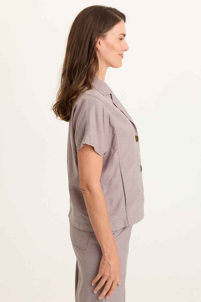 Wearables Hugh Twill Boxy Short Sleeve Jacket