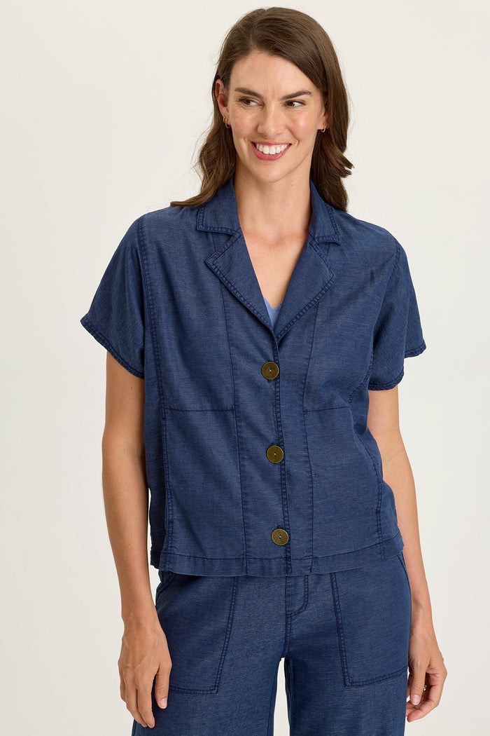 Wearables Hugh Twill Boxy Short Sleeve Jacket