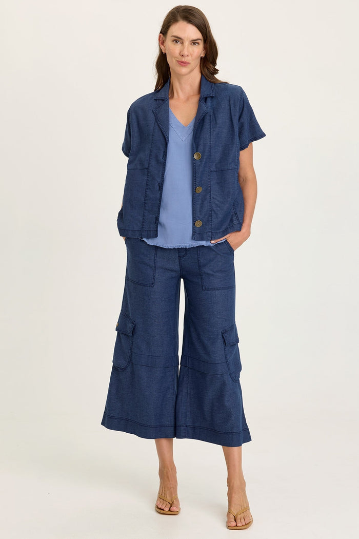 Wearables Hugh Twill Boxy Short Sleeve Jacket