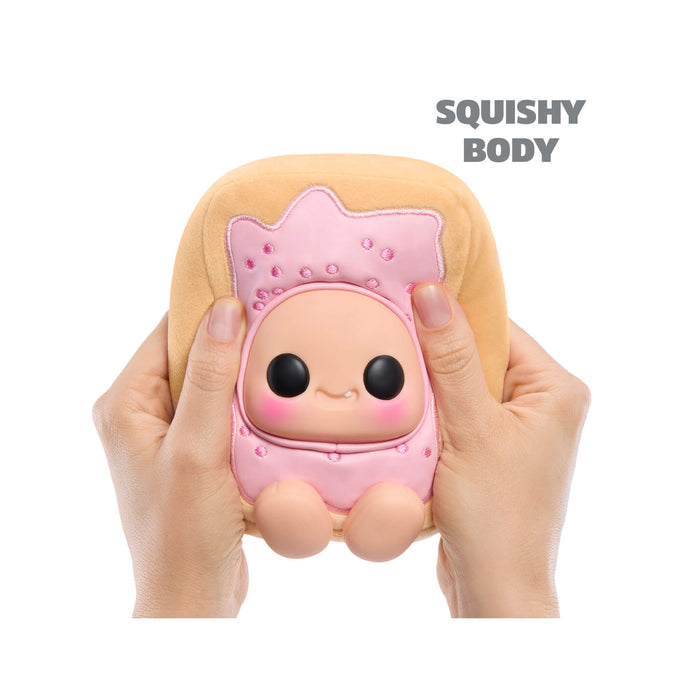 Squishy toy held in hands with text 'Squishy Body' on a white background