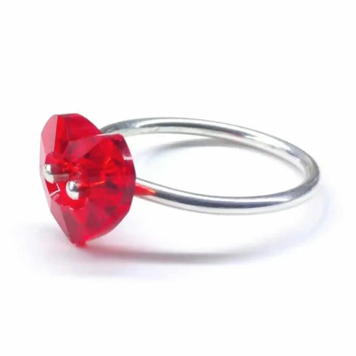 AMD1008Red Sparkly Sterling Silver Swarovski Crystal Heart Bling Ring JewelryRings$ 43.00Alexa Martha Designs