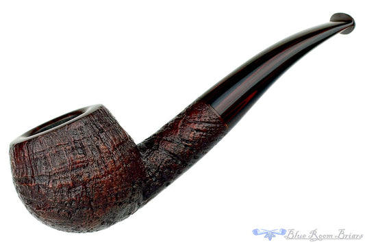 Blue Room Briars is Proud to Present this Ian Nicol Pipe Sandblast Strawberry Wood Author with Brindle