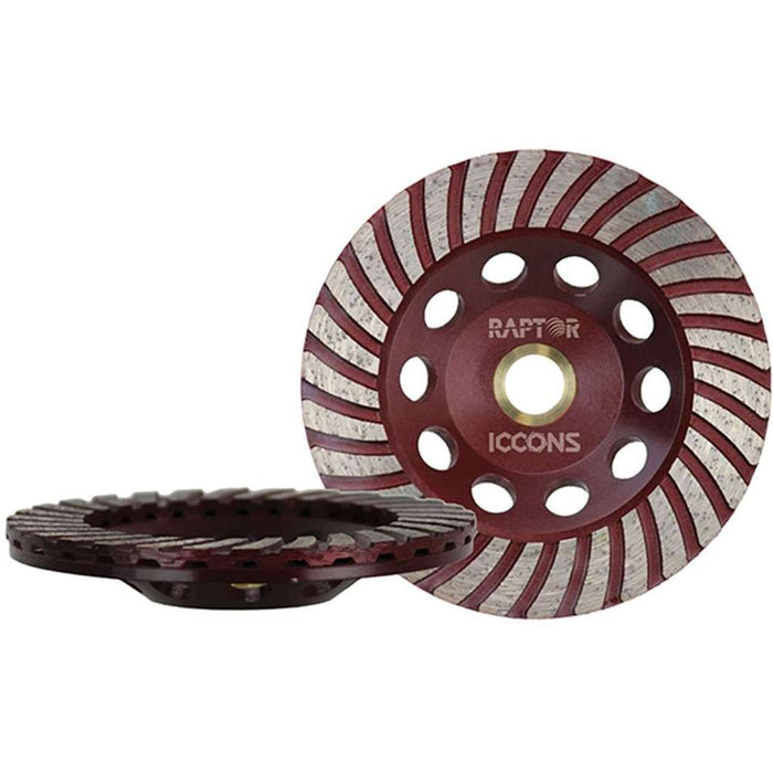 Iccons Ridgeback Turbo Concrete Grinding Cups 100mm Bore 22.2