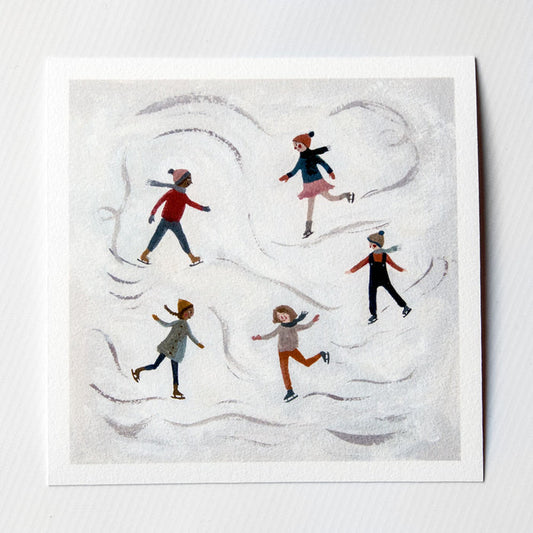 Ice Skating 7x7 print
