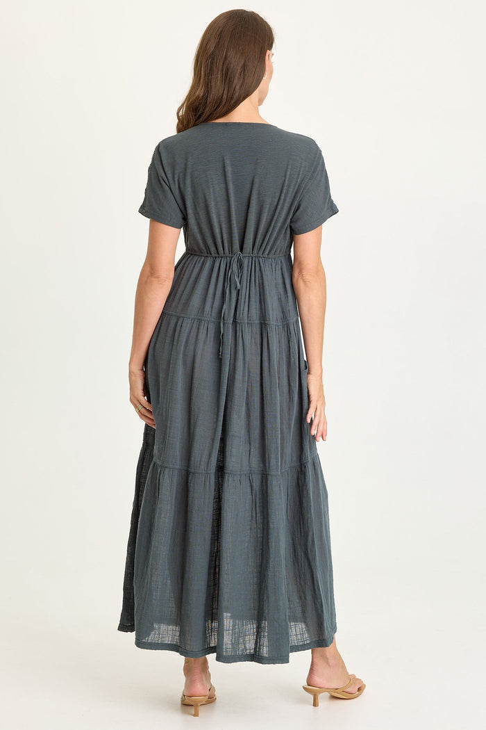 Wearables Ignatz Gauze Tiered V-Neck Dress