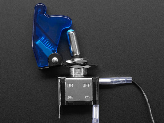 Illuminated Toggle Switch with Cover - Blue by The Pi Hut - The Pi Hut