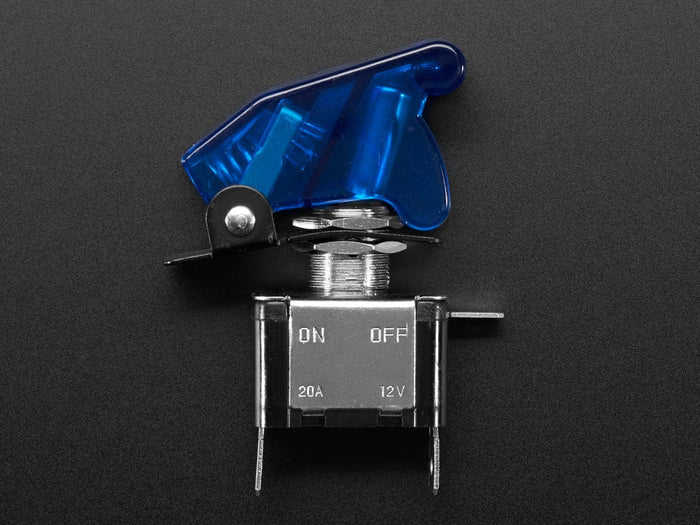 Illuminated Toggle Switch with Cover - Blue by The Pi Hut - The Pi Hut
