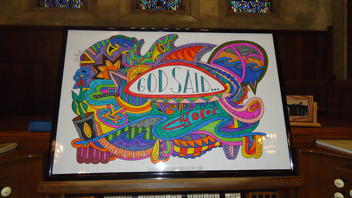 "God said..." coloring poster