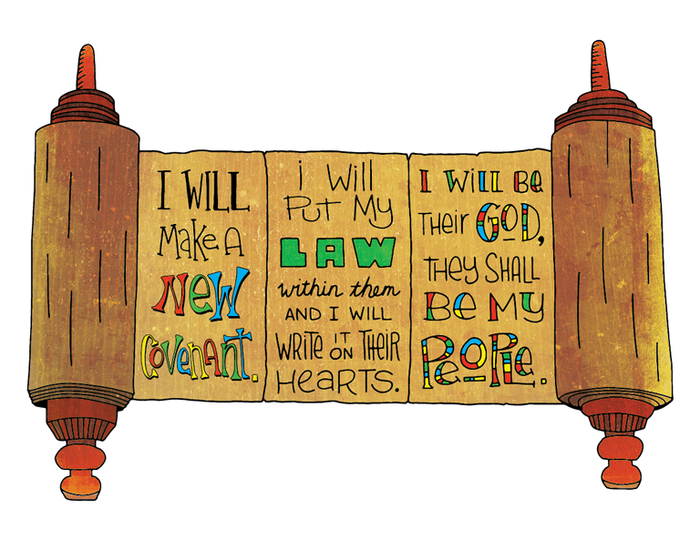 Illustration to accompany children's moment - scroll