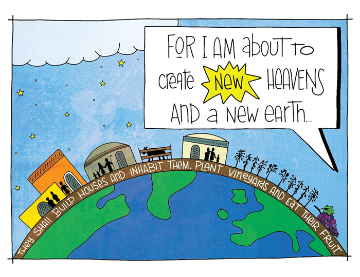 Illustration to accompany children's moment - new heavens and new earth