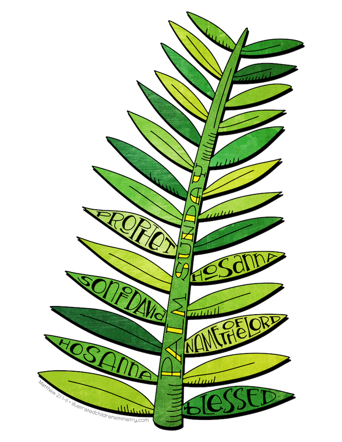 Illustration to accompany children's moment - Palm Sunday