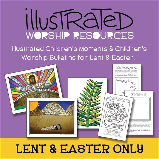 Illustrated children's moments and bulletins for Lent and Easter