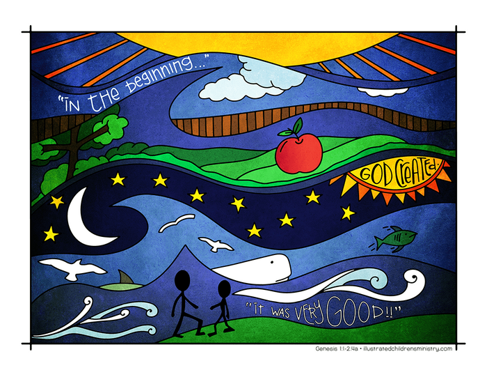 Illustration to accompany children's moment - creation story