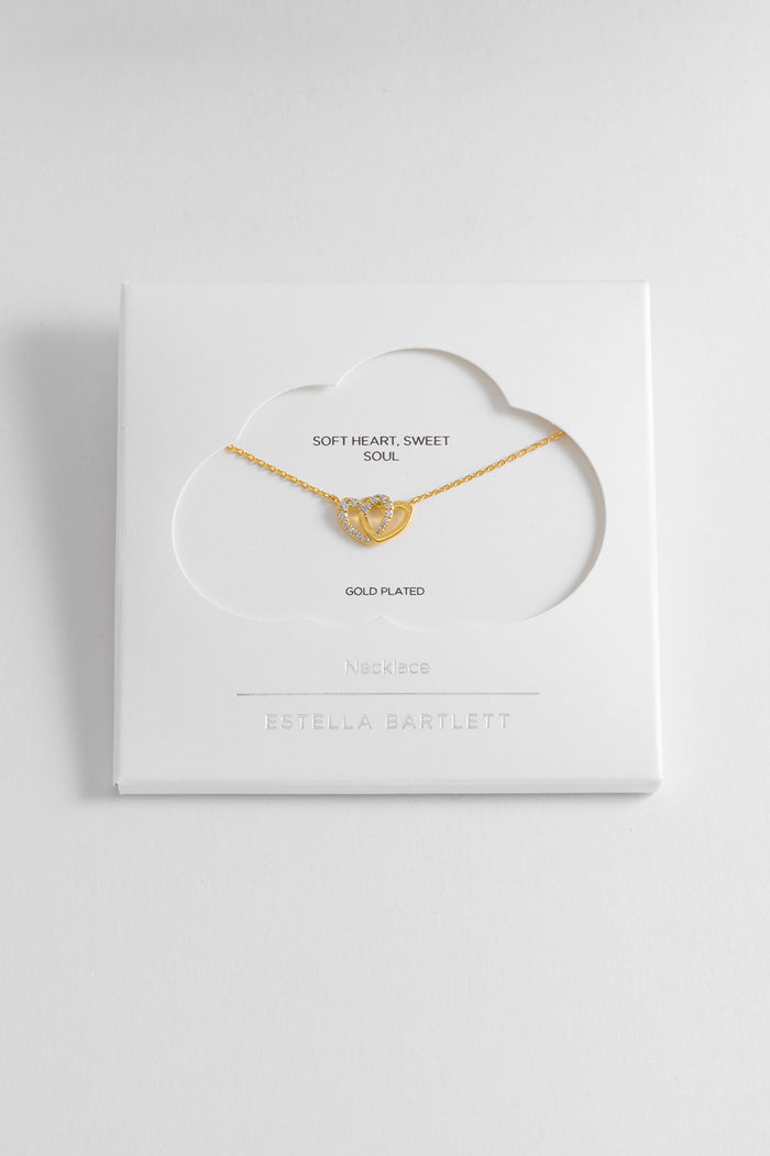 Interlocking Heart CZ Necklace