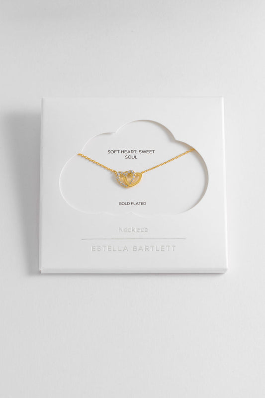 Interlocking Heart CZ Necklace