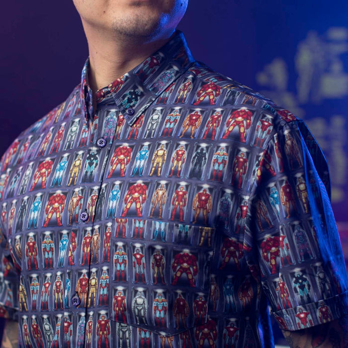 RSVLTS Marvel Short Sleeve Shirt Iron Man “Hall of Armor” – KUNUFLEX Short Sleeve Shirt