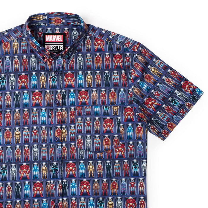 RSVLTS XS Marvel Short Sleeve Shirt Iron Man “Hall of Armor” – KUNUFLEX Short Sleeve Shirt