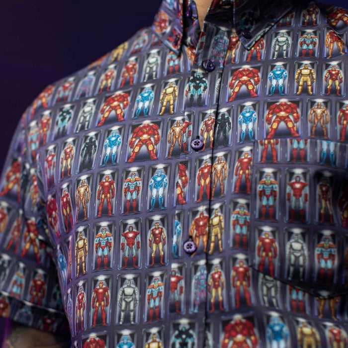 RSVLTS Marvel Short Sleeve Shirt Iron Man “Hall of Armor” – KUNUFLEX Short Sleeve Shirt