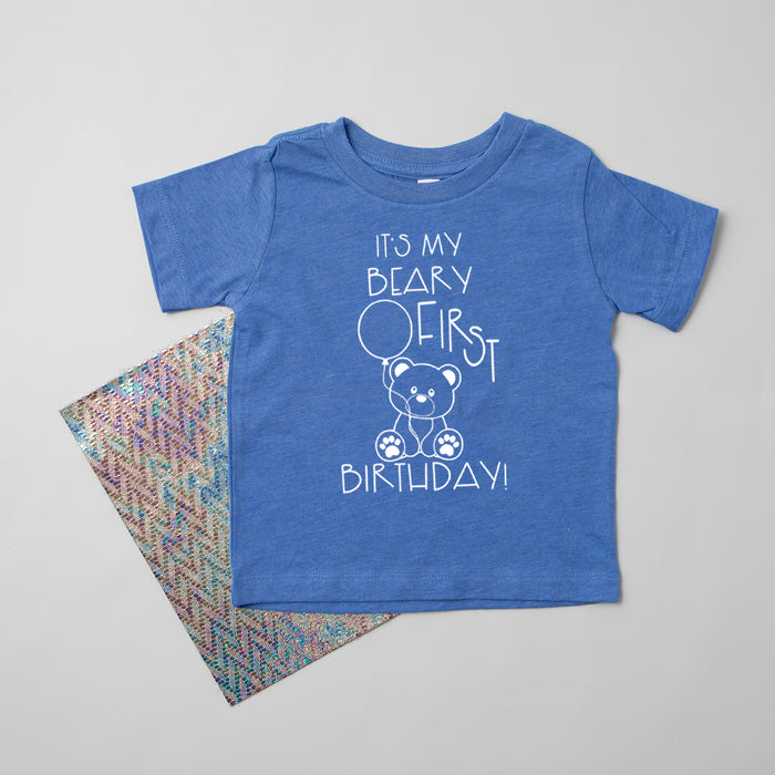"It's My Beary First Birthday" Teddy Bear Themed Personalized Birthday T-shirt/Bodysuit