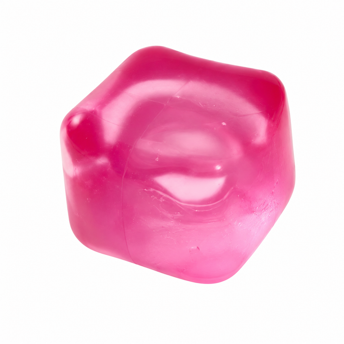 J'adore 2.5 Inch Fun Cube Squishy Fidget Sensory Toy - PINK